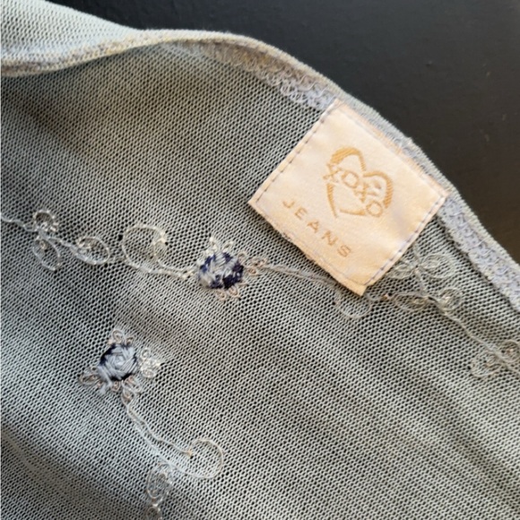 XOXO Jeans Wrap Embroidered Top - Picture 3 of 4